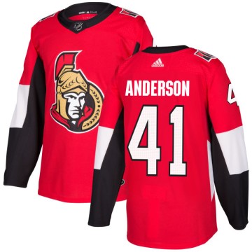 Authentic Adidas Men's Craig Anderson Ottawa Senators Jersey - Red