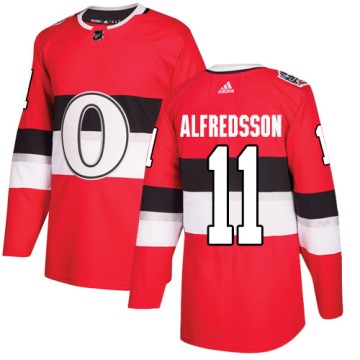 Authentic Adidas Men's Daniel Alfredsson Ottawa Senators 2017 100 Classic Jersey - Red