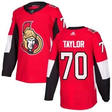 Authentic Adidas Men's Daniel Taylor Ottawa Senators Home Jersey - Red