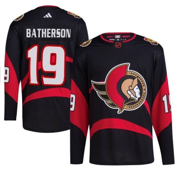 Authentic Adidas Men's Drake Batherson Ottawa Senators Reverse Retro 2.0 Jersey - Black