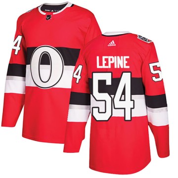 Authentic Adidas Men's Guillaume Lepine Ottawa Senators 2017 100 Classic Jersey - Red