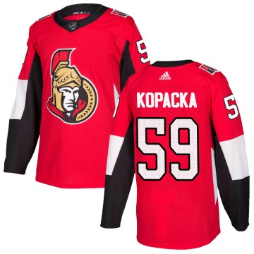 Authentic Adidas Men's Jack Kopacka Ottawa Senators Home Jersey - Red