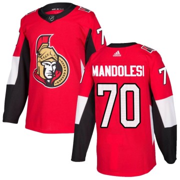 Authentic Adidas Men's Kevin Mandolese Ottawa Senators Home Jersey - Red