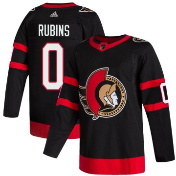 Authentic Adidas Men's Kristians Rubins Ottawa Senators 2020/21 Home Jersey - Black