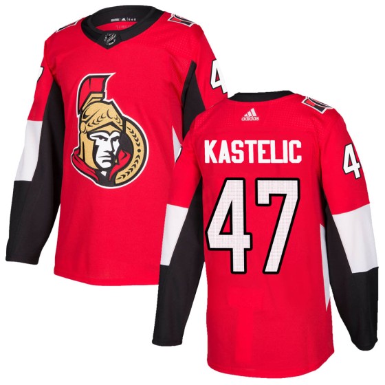 Authentic Adidas Men's Mark Kastelic Ottawa Senators Home Jersey - Red