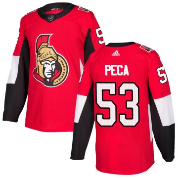 Authentic Adidas Men's Matthew Peca Ottawa Senators Home Jersey - Red