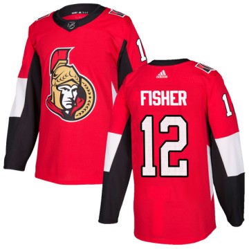 Authentic Adidas Men's Mike Fisher Ottawa Senators Home Jersey - Red
