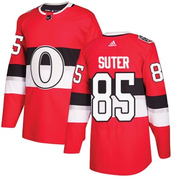 Authentic Adidas Men's Pius Suter Ottawa Senators 2017 100 Classic Jersey - Red