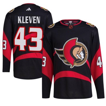 Authentic Adidas Men's Tyler Kleven Ottawa Senators Reverse Retro 2.0 Jersey - Black