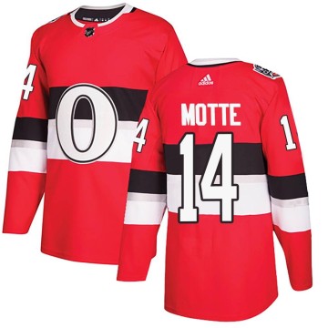 Authentic Adidas Men's Tyler Motte Ottawa Senators 2017 100 Classic Jersey - Red