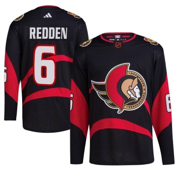 Authentic Adidas Men's Wade Redden Ottawa Senators Reverse Retro 2.0 Jersey - Black