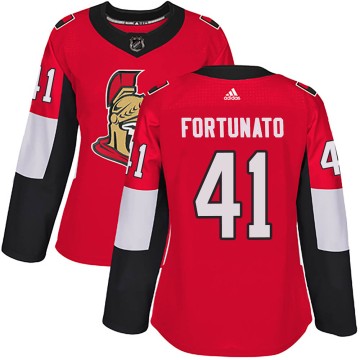 Authentic Adidas Women's Brandon Fortunato Ottawa Senators Home Jersey - Red