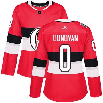 Authentic Adidas Women's Jorian Donovan Ottawa Senators 2017 100 Classic Jersey - Red