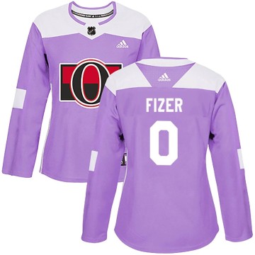 Authentic Adidas Women's Tarun Fizer Ottawa Senators Fights Cancer Practice Jersey - Purple