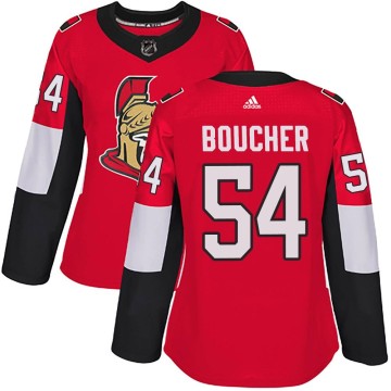 Authentic Adidas Women's Tyler Boucher Ottawa Senators Home Jersey - Red