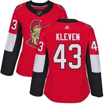 Authentic Adidas Women's Tyler Kleven Ottawa Senators Home Jersey - Red