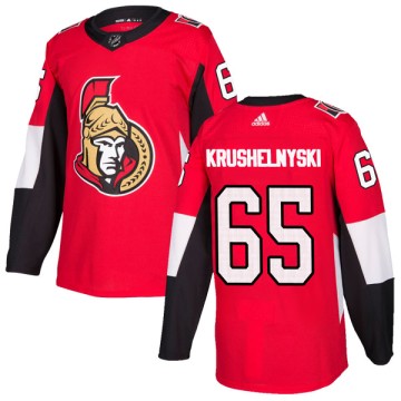 Authentic Adidas Youth Alex Krushelnyski Ottawa Senators Home Jersey - Red