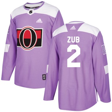 Authentic Adidas Youth Artem Zub Ottawa Senators Fights Cancer Practice Jersey - Purple