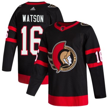 Authentic Adidas Youth Austin Watson Ottawa Senators 2020/21 Home Jersey - Black
