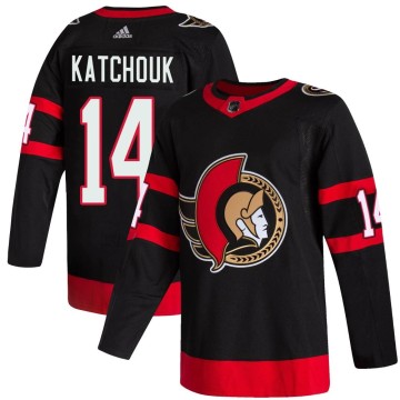 Authentic Adidas Youth Boris Katchouk Ottawa Senators 2020/21 Home Jersey - Black