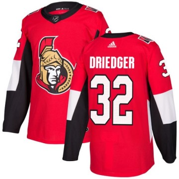 Authentic Adidas Youth Chris Driedger Ottawa Senators Home Jersey - Red