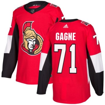 Authentic Adidas Youth Gabriel Gagne Ottawa Senators Home Jersey - Red