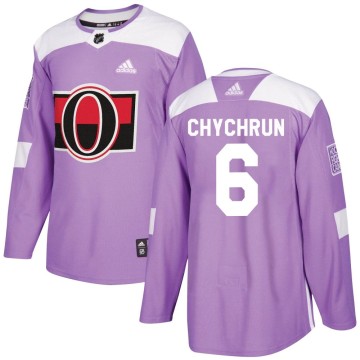 Authentic Adidas Youth Jakob Chychrun Ottawa Senators Fights Cancer Practice Jersey - Purple