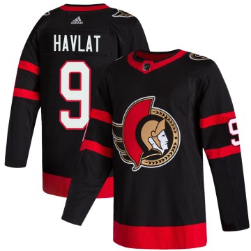 Authentic Adidas Youth Martin Havlat Ottawa Senators 2020/21 Home Jersey - Black