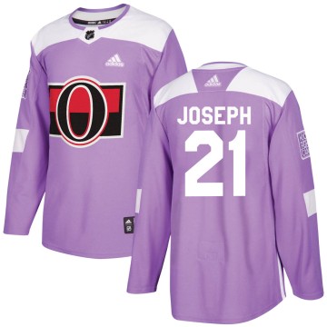 Authentic Adidas Youth Mathieu Joseph Ottawa Senators Fights Cancer Practice Jersey - Purple