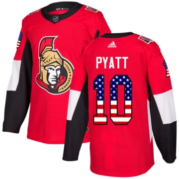 Authentic Adidas Youth Tom Pyatt Ottawa Senators USA Flag Fashion Jersey - Red