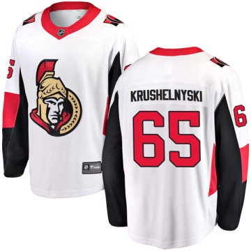 Breakaway Fanatics Branded Men's Alex Krushelnyski Ottawa Senators Away Jersey - White
