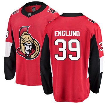 Breakaway Fanatics Branded Men's Andreas Englund Ottawa Senators Home Jersey - Red