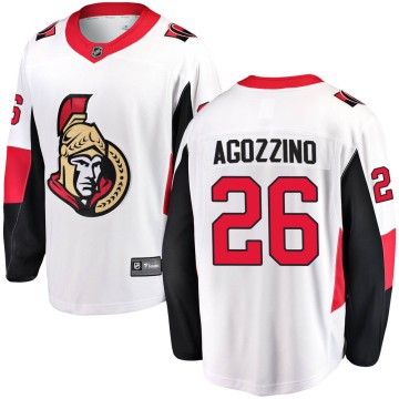 Breakaway Fanatics Branded Men's Andrew Agozzino Ottawa Senators Away Jersey - White