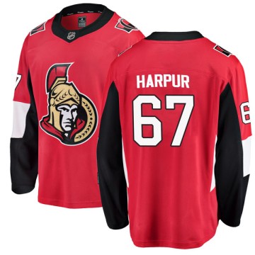 Breakaway Fanatics Branded Men's Ben Harpur Ottawa Senators Home Jersey - Red