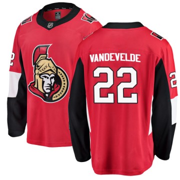 Breakaway Fanatics Branded Men's Chris VandeVelde Ottawa Senators Home Jersey - Red