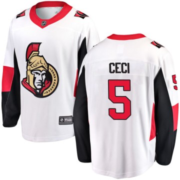 Breakaway Fanatics Branded Men's Cody Ceci Ottawa Senators Away Jersey - White