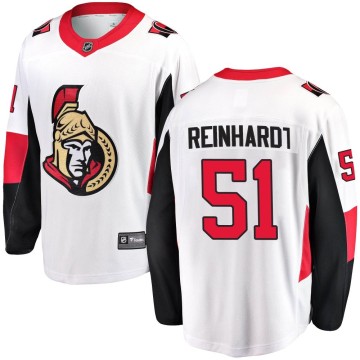 Breakaway Fanatics Branded Men's Cole Reinhardt Ottawa Senators Away Jersey - White