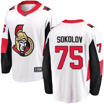 Breakaway Fanatics Branded Men's Egor Sokolov Ottawa Senators Away Jersey - White