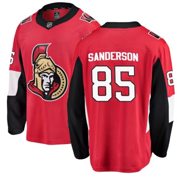 Breakaway Fanatics Branded Men's Jake Sanderson Ottawa Senators Home Jersey - Red