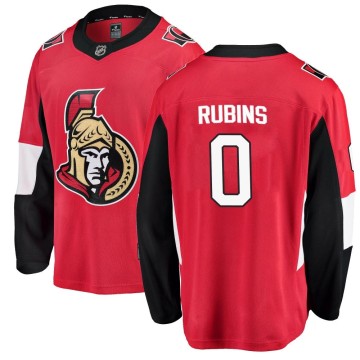 Breakaway Fanatics Branded Men's Kristians Rubins Ottawa Senators Home Jersey - Red