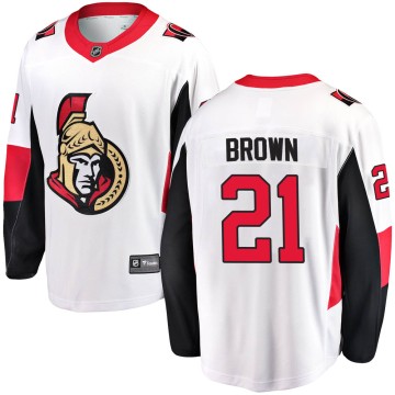 Breakaway Fanatics Branded Men's Logan Brown Ottawa Senators Away Jersey - White