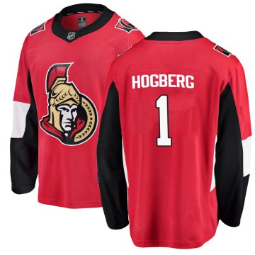 Breakaway Fanatics Branded Men's Marcus Hogberg Ottawa Senators Home Jersey - Red