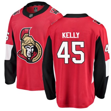 Breakaway Fanatics Branded Men's Parker Kelly Ottawa Senators Home Jersey - Red