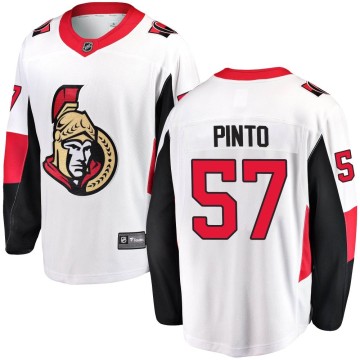 Breakaway Fanatics Branded Men's Shane Pinto Ottawa Senators Away Jersey - White
