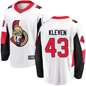 Breakaway Fanatics Branded Men's Tyler Kleven Ottawa Senators Away Jersey - White