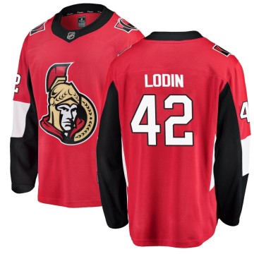 Breakaway Fanatics Branded Men's Viktor Lodin Ottawa Senators Home Jersey - Red