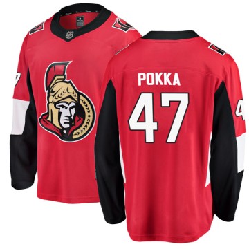 Breakaway Fanatics Branded Men's Ville Pokka Ottawa Senators Home Jersey - Red