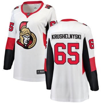 Breakaway Fanatics Branded Women's Alex Krushelnyski Ottawa Senators Away Jersey - White