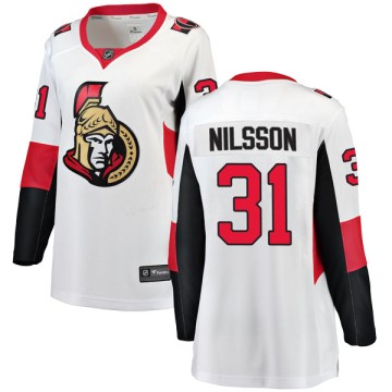 Breakaway Fanatics Branded Women's Anders Nilsson Ottawa Senators Away Jersey - White