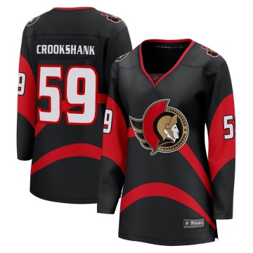 Breakaway Fanatics Branded Women's Angus Crookshank Ottawa Senators Special Edition 2.0 Jersey - Black